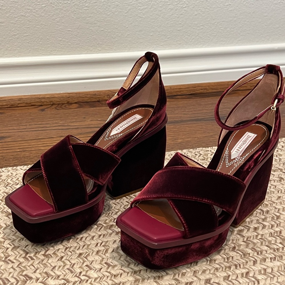 NEW Zimmermann Velvet Platform Sandal